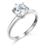 White Gold SOLID Wedding Engagement